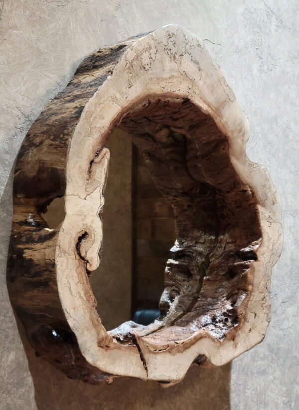 maple live edge mirror